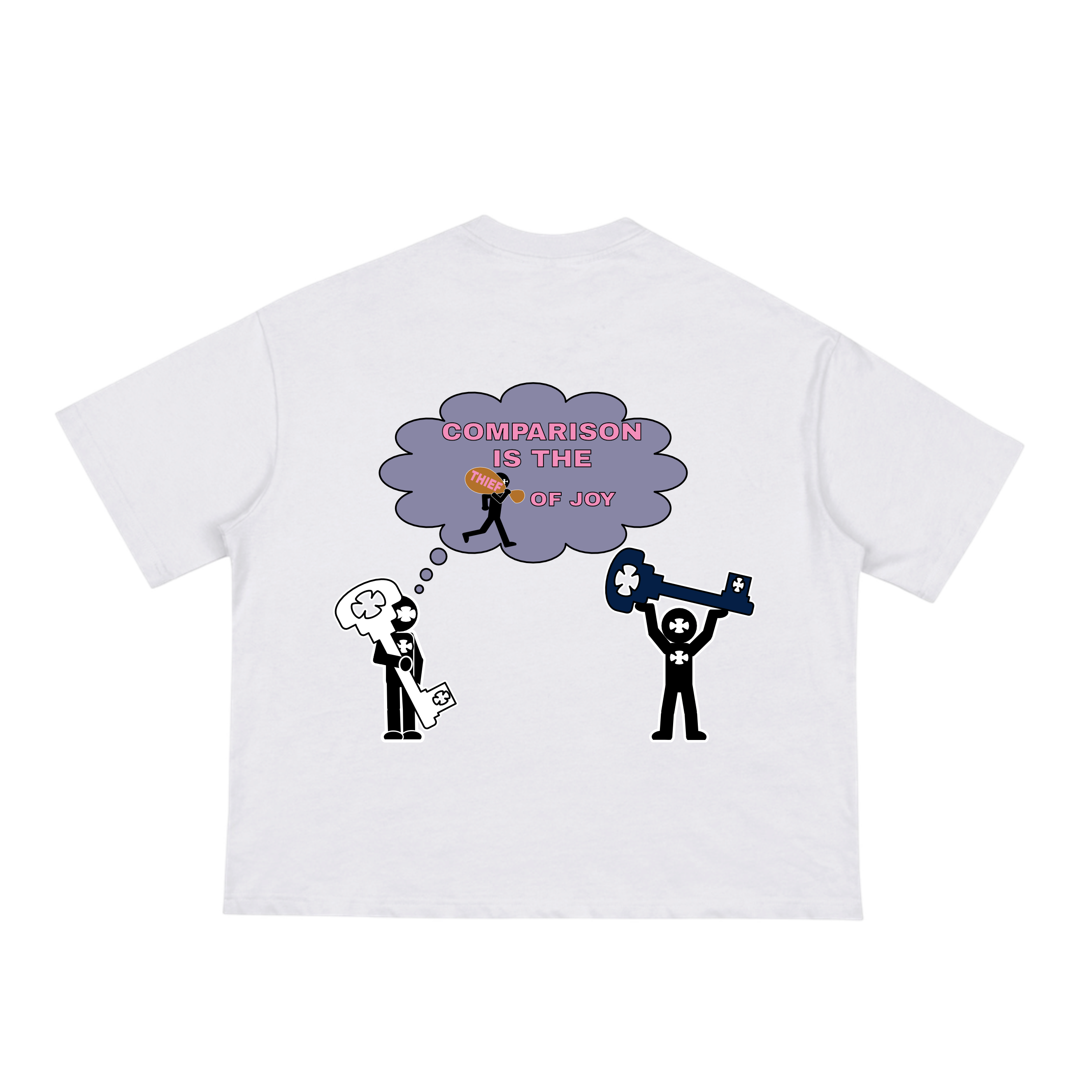 Comparison Boxy Off Shoulder T-shirts